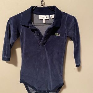 Lacoste velour polo bodysuit
